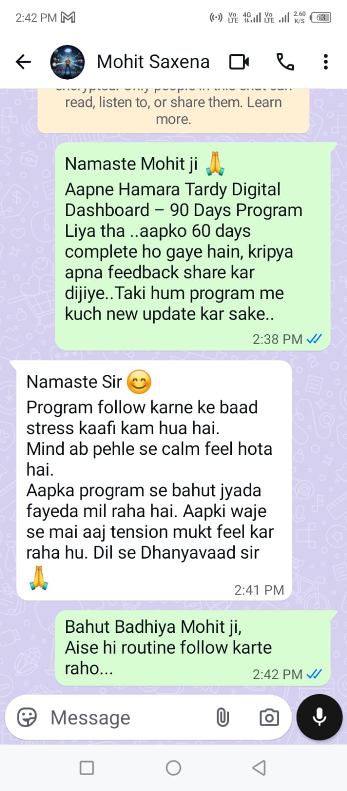 WhatsApp chat review screenshot 6