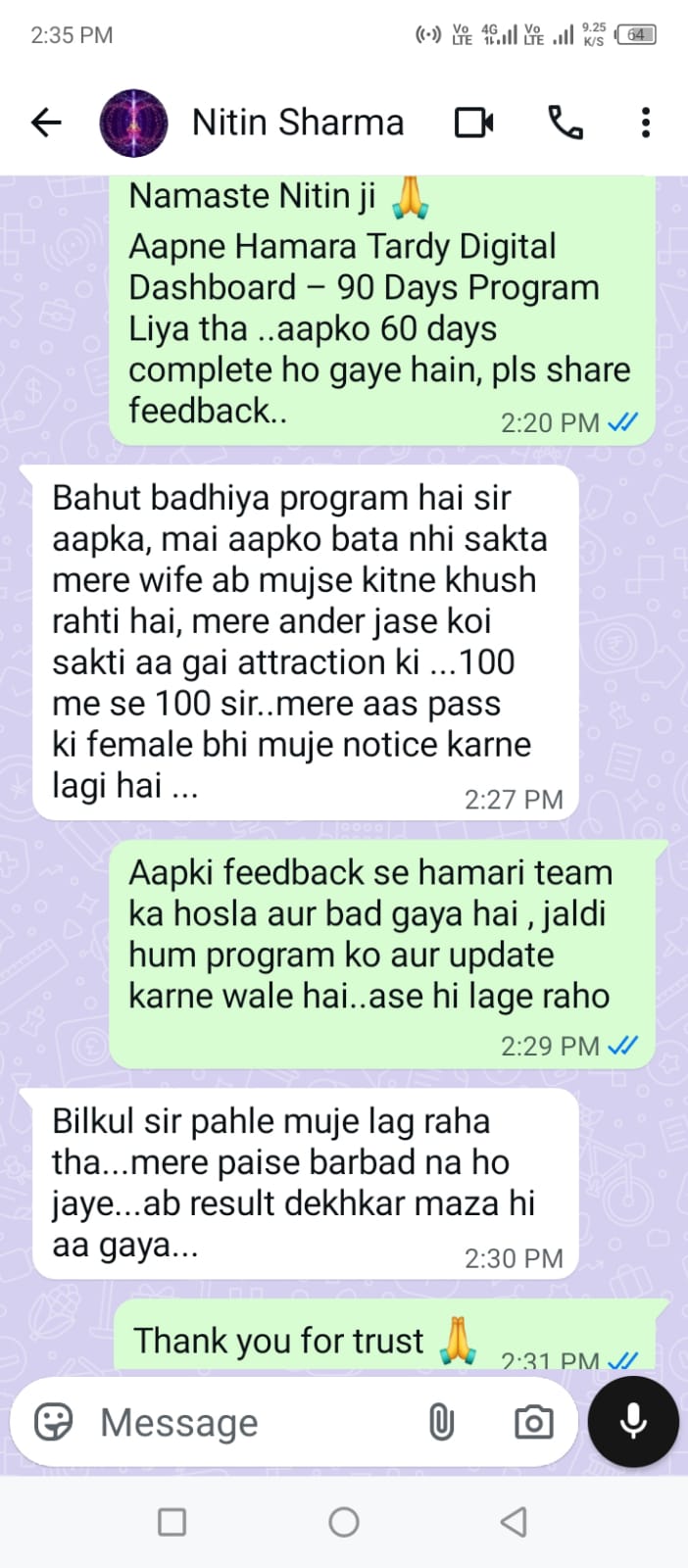 WhatsApp chat review screenshot 5